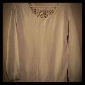 Crochet style sweatshirt